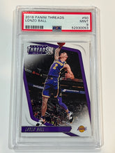Load image into Gallery viewer, 2018-19 Panini Threads Basketball Lonzo Ball Los Angeles Lakers PSA 9
