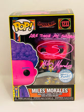 Load image into Gallery viewer, Miles Morales (Black Light) 1233 Spider-Man : Across the Spider-verse Funko Pop signed by Shameik Moore

