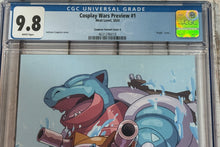 Load image into Gallery viewer, CGC 9.8 Cosplay Wars Preview #1 Pokemon Water virgin cover (Squirtle, Wartortle &amp; Blastoise) limited to 100 copies
