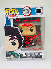 Load image into Gallery viewer, Tanjiro Kamado 867 Demon Slayer Funko Pop signed by Zack Aguilar (569)
