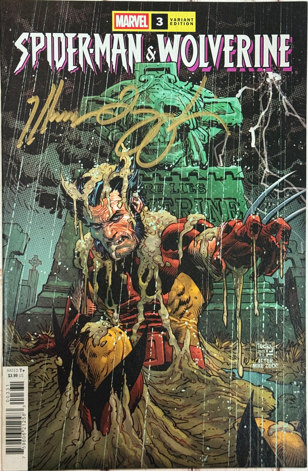 Spider-Man & Wolverine #3 Dan Panosian Signed by Marc Guggenheim