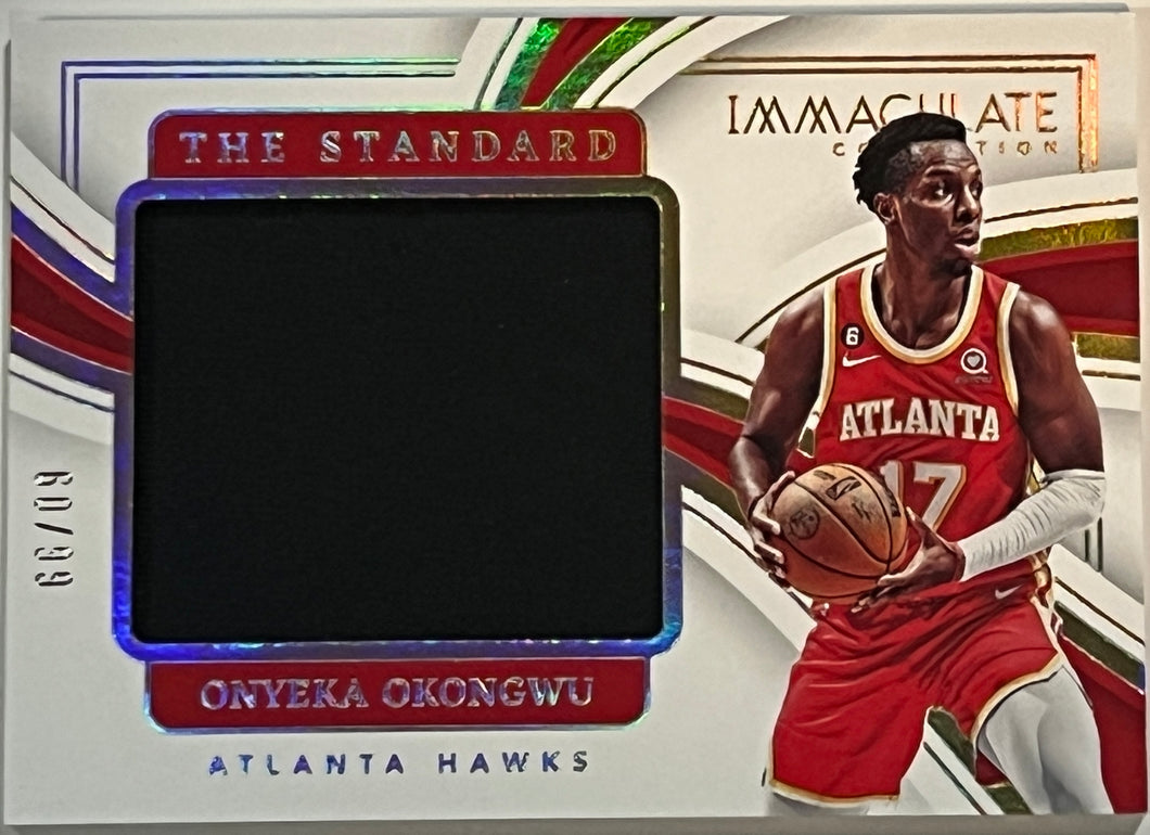 2022-23 Panini Immaculate The Standard Onyeka Okongwu Hawks Jumbo Patch 60/99
