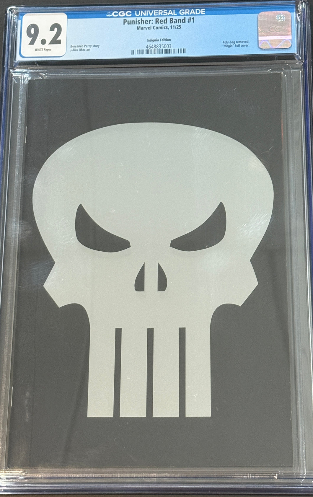 CGC 9.2 Punisher : Red Band #1 virgin foil insignia edition