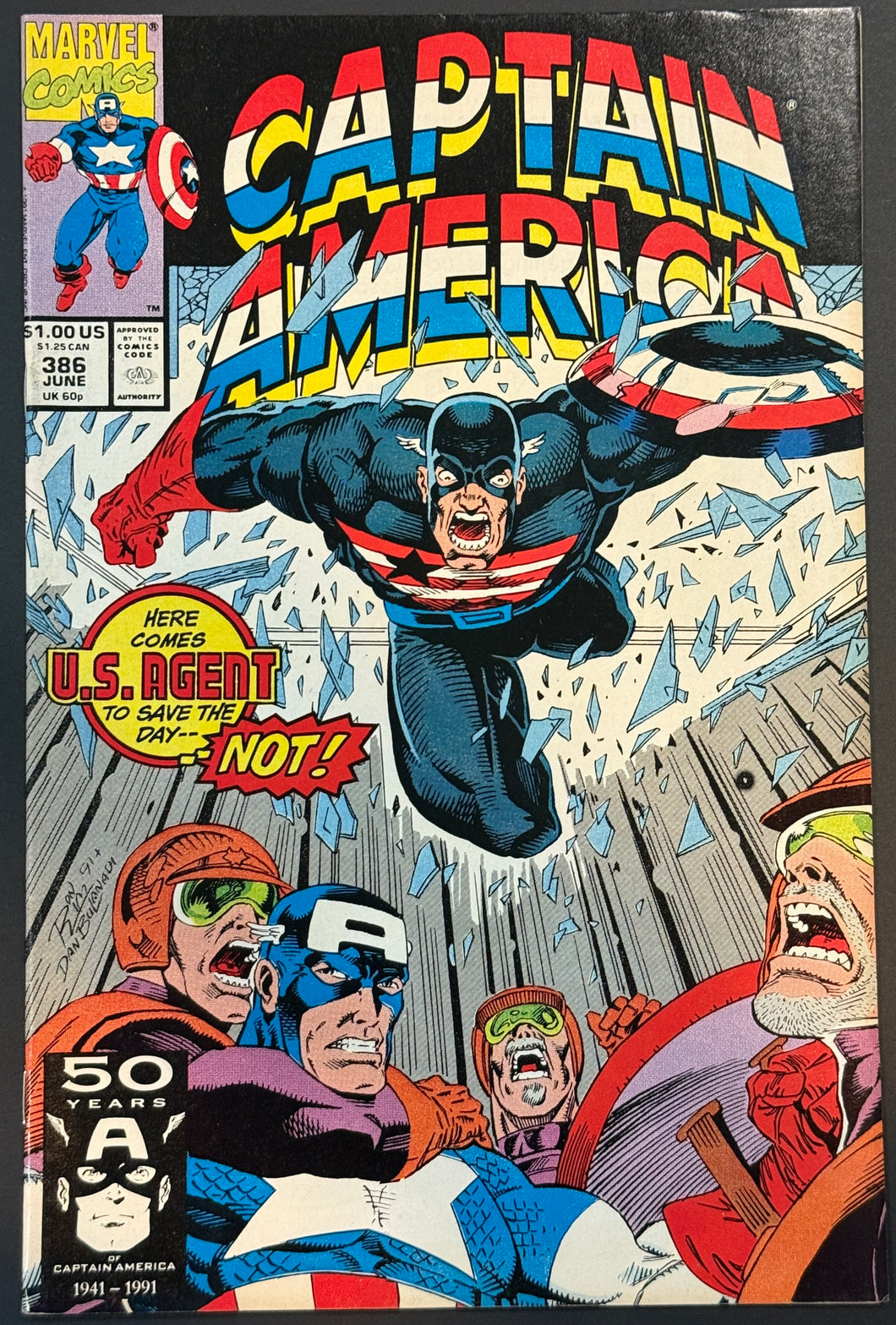 Captain America #386 (1991) Ron Lim Cover