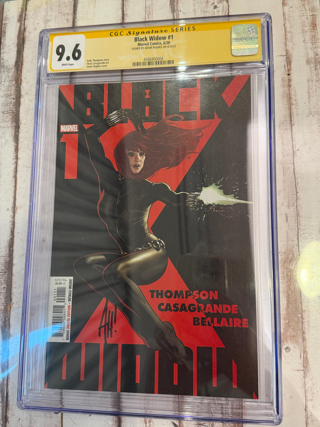 CGC SS 9.6 Black Widow #1 signed by Adam Hughes