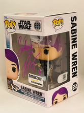 Load image into Gallery viewer, Sabine Wren 655 Star Wars Amazon Exclusive Funko Pop signed by Natasha Liu Bordizzo

