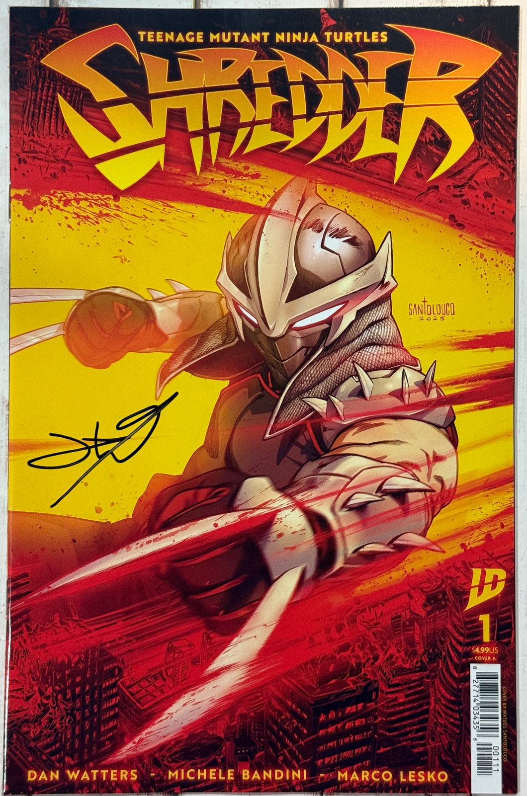 TMNT Shredder #1  Mateus Santolouco Cover Signed by Dan Watters