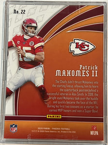 2020 Panini Phoenix Flame Throwers Silver #22 Patrick Mahomes II Chiefs
