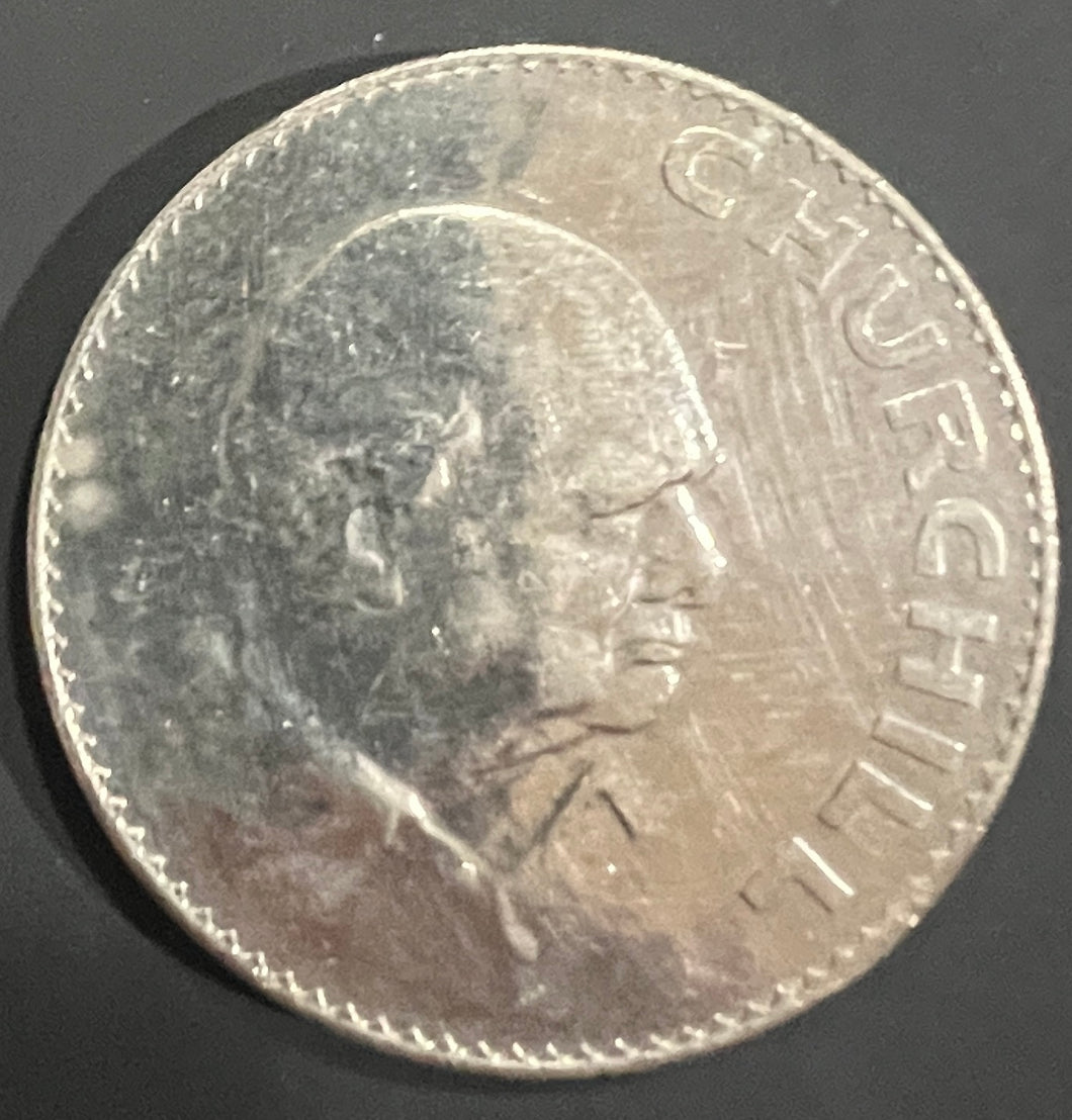 1965 UK CROWN - Winston Churchill Crown Coin - Queen Elizabeth II