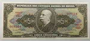 Brazil, 5 cruzeiros, ND (1964), UNC