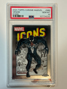 Venom #MI8 Icons 2024 Topps Chrome Marvel PSA 10 Gem Mint