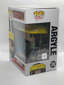 Argyle 1302 Stranger Things Funko Pop signed by Eduardo Franco in blue