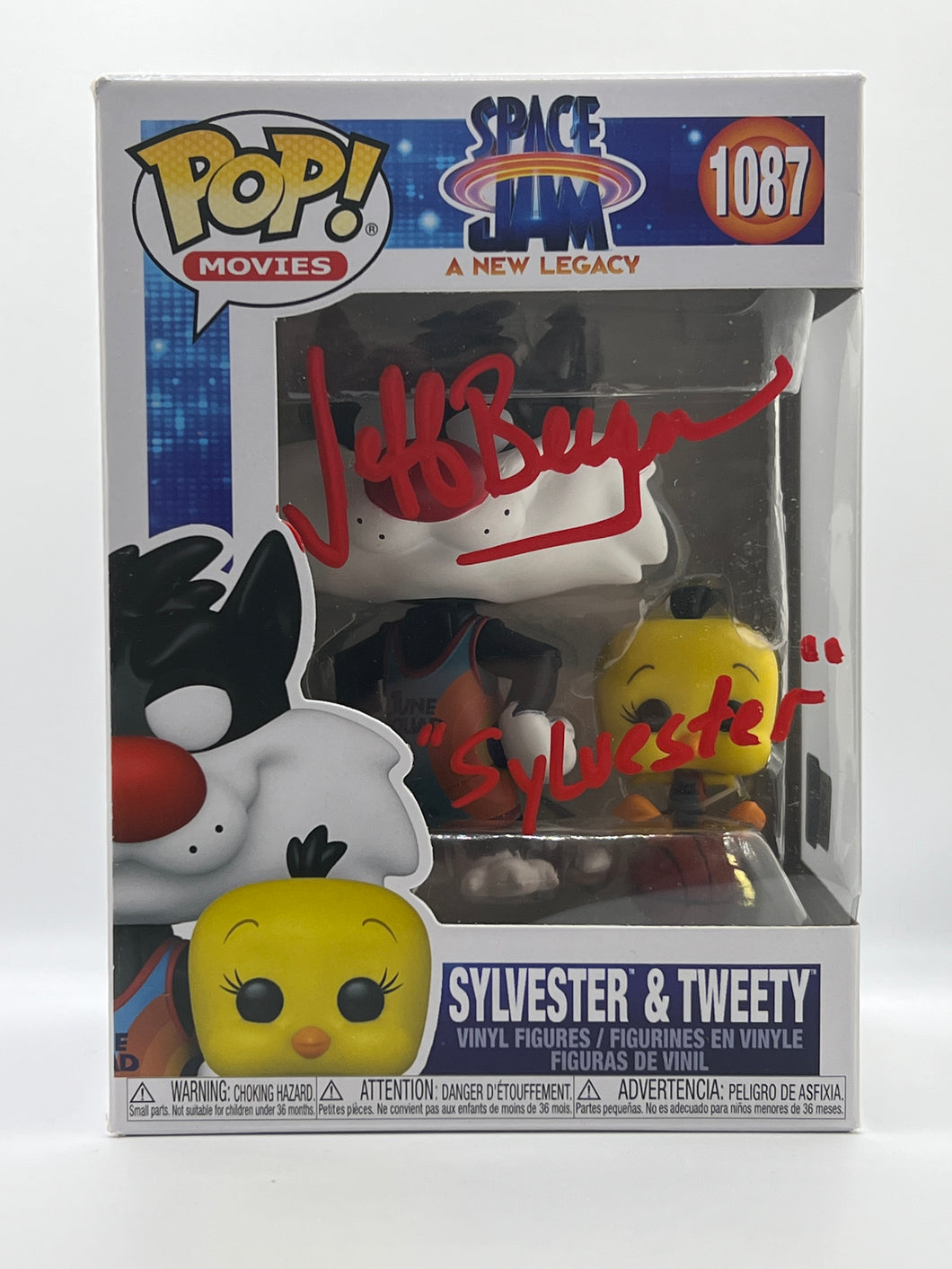 Sylvester & Tweety 1087 Space Jam a new legacy funko signed by Jeff Bergman