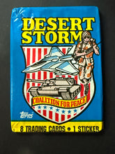Load image into Gallery viewer, 1991 Topps Desert Storm Trading Cards Unopened Wax Packs
