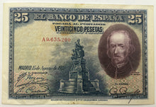 Load image into Gallery viewer, Spain, 25 Pesetas (1928)
