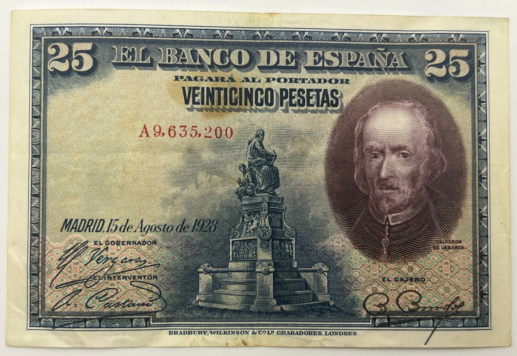 Spain, 25 Pesetas (1928)