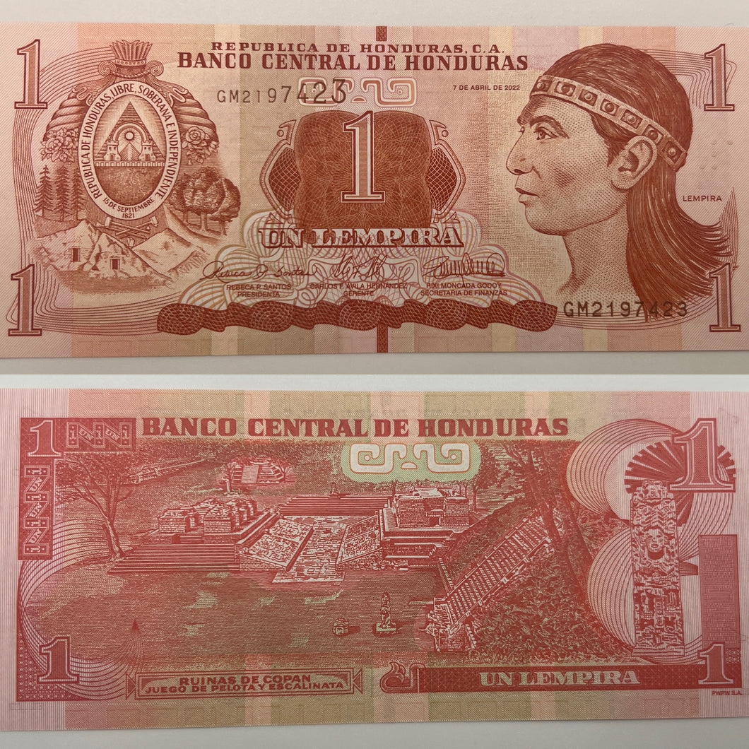 Honduras, 1 Lempira, 2022, New, UNC