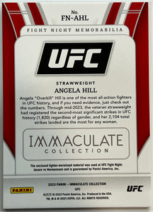 2023 Panini Immaculate UFC Fight Night Memorabilia Angela Hill Patch 87/99