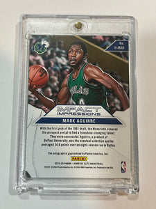2023-24 Donruss Elite Impact Impressions Auto Mark Aguirre #II-MAD Mavericks
