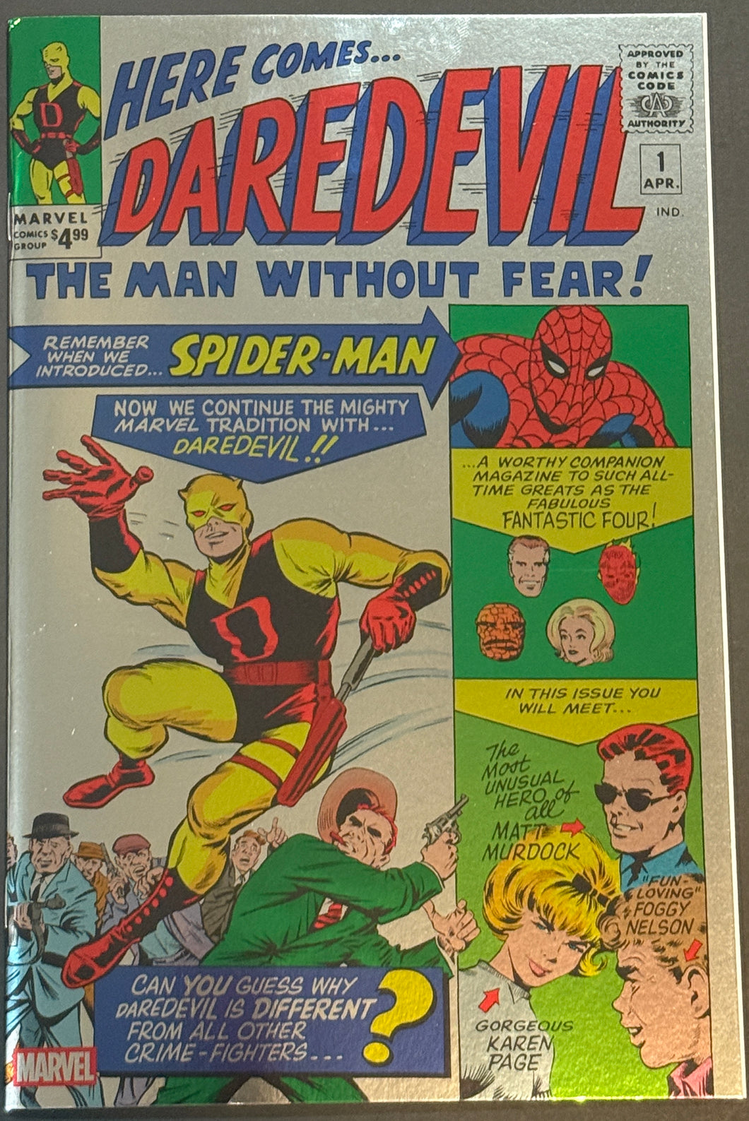 Daredevil #1 (2025) Foil Facsimile cover