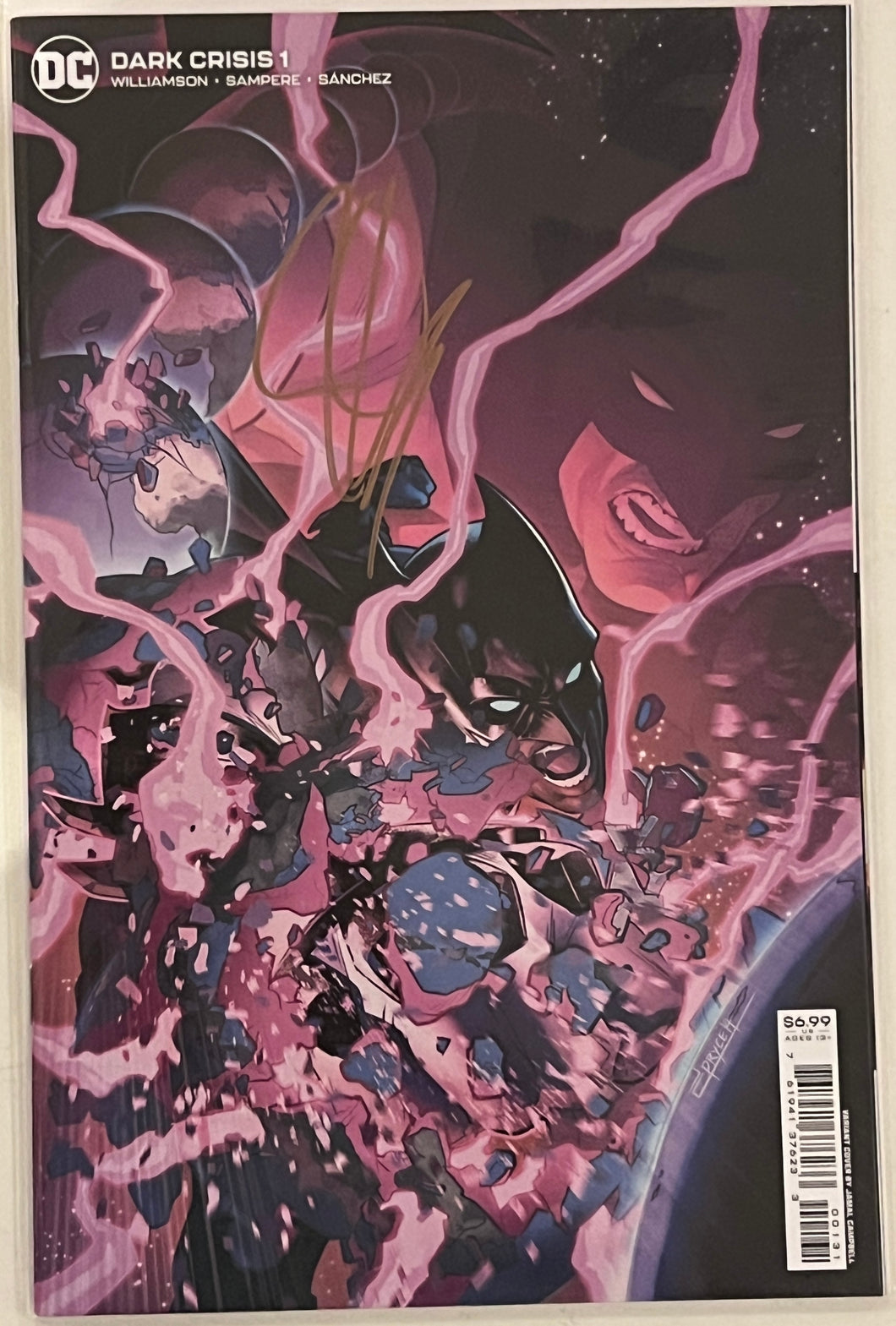Dark Crisis #1 Jamal Campbell variant signed by Joshua Williamson