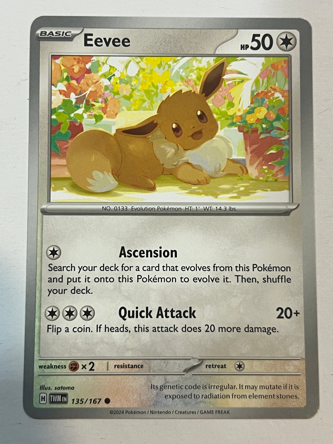 Eevee - 135/167 - Common Twilight Masquerade Singles