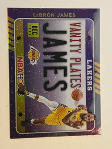 LeBron James #3 (Winter Gold) 2020 Panini Hoops Vanity Plates