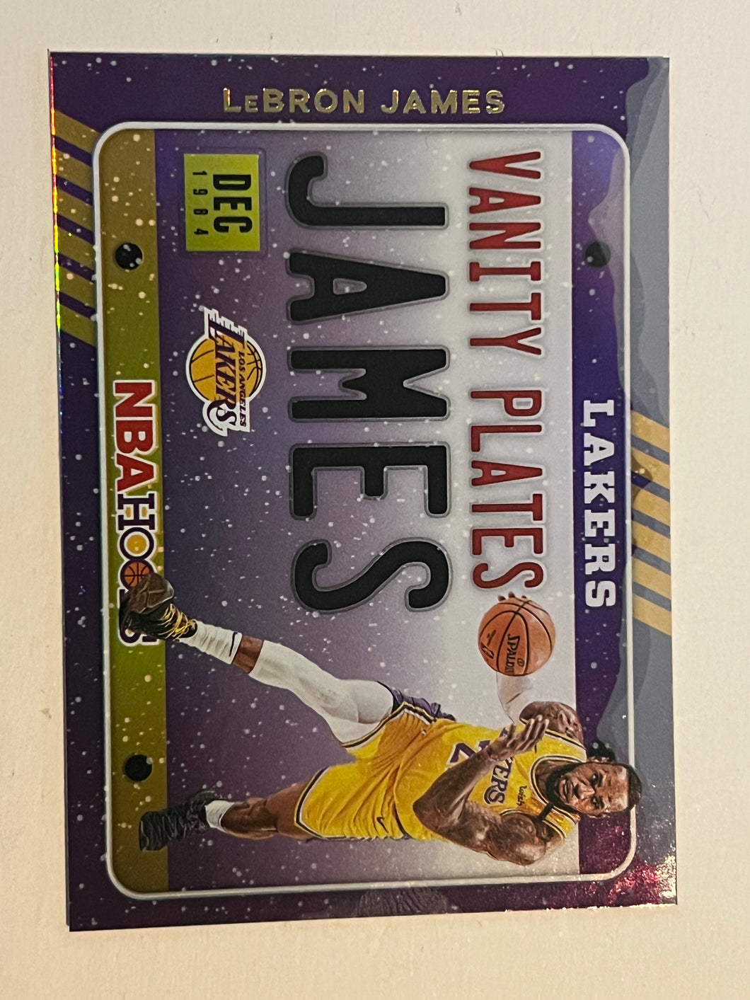 LeBron James #3 (Winter Gold) 2020 Panini Hoops Vanity Plates