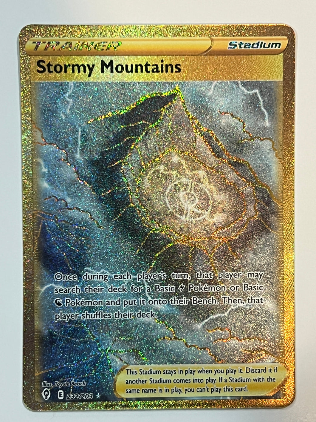 Stormy Mountains - 232/203 - Secret Rare Sword & Shield: Evolving Skies Singles