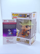 Load image into Gallery viewer, Usopp 401 One Piece Funko Pop signed by Jacob Romero with JSA Witness Certificate

