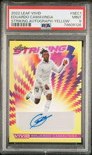 Load image into Gallery viewer, PSA 9 2022 LEAF VIVID STRIKING AUTOGRAPHS #SEC1 EDUARDO CAMAVINGA STRIKING AUTOGRAPH-YELLOW
