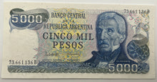 Load image into Gallery viewer, Argentina, 5000 Pesos, ND (1977-1983), UNC
