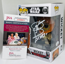 Load image into Gallery viewer, Wicket 608 Star Wars funko pop signed by Warwick Davis (53)
