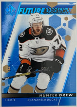Load image into Gallery viewer, 2022-23 SP Authentic Hunter Drew Limited Blue Future Watch RC #125/399
