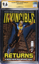 Load image into Gallery viewer, CGC SS 9.6 Invincible Returns #1 Facsimile David Finch cover signed by Ryan Ottley
