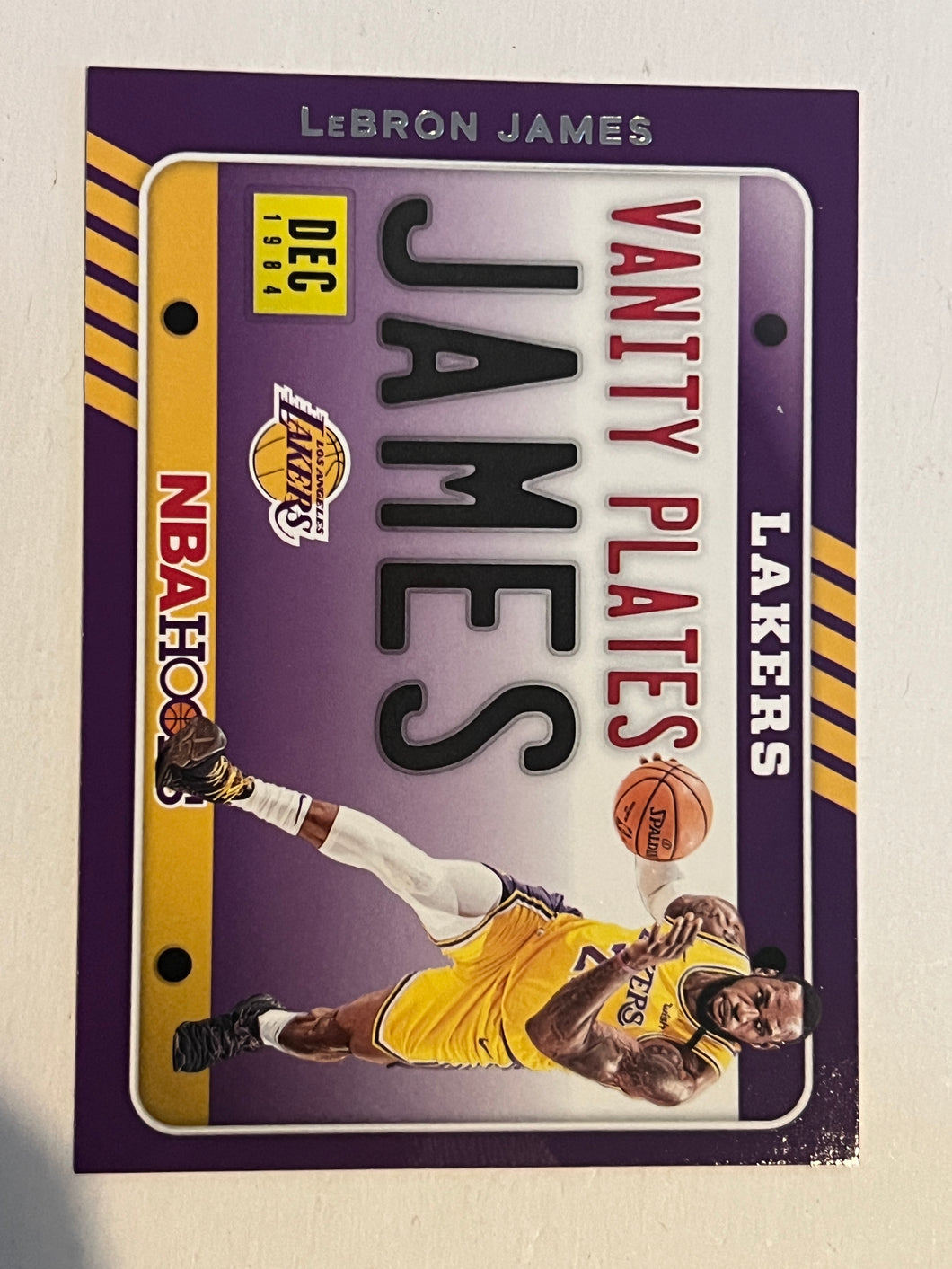 LeBron James #3 2020 Panini Hoops Vanity Plates