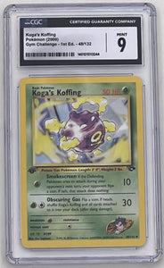2000 Pokemon Gym Challenge 1st Edition #48 Koga's Koffing CGC 9 MINT