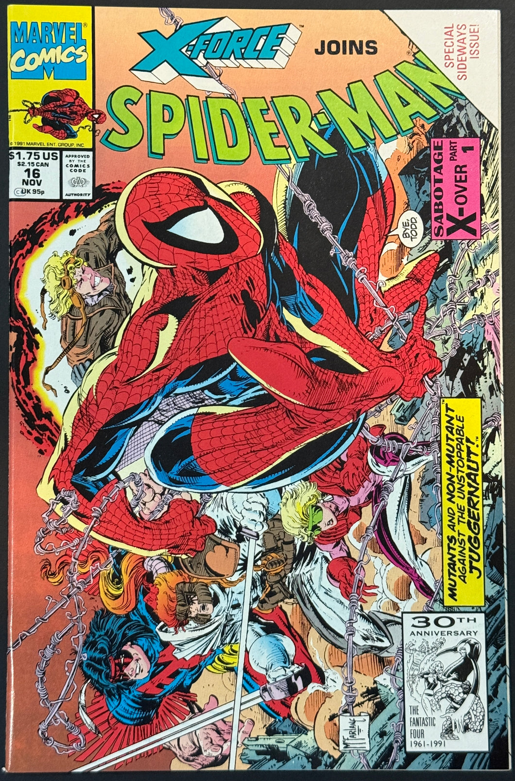 Spider-Man #16 (1991) Todd McFarlane - Final issue written and illustrated by Todd for Marvel Comics