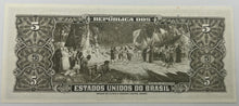 Load image into Gallery viewer, Brazil, 5 cruzeiros, ND (1962), UNC
