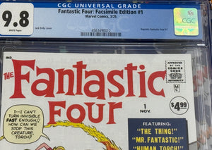 CGC 9.8 Fantastic Four Facsimile #1 2025 Marvel Comics