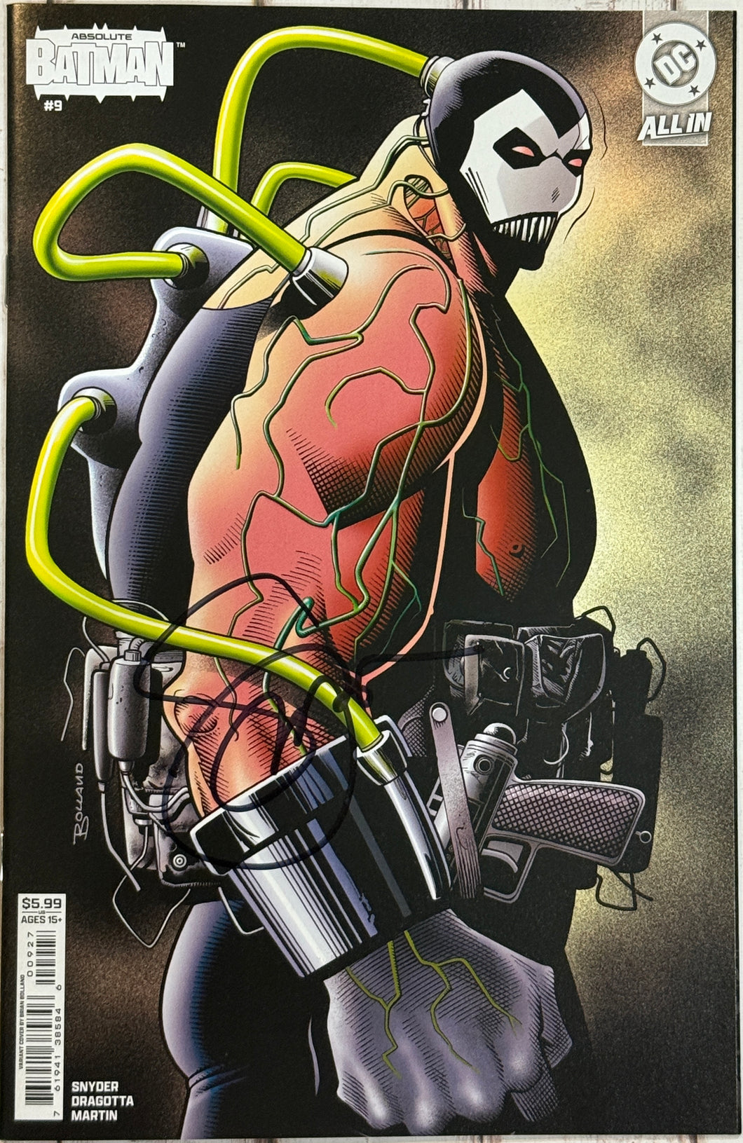 Absolute Batman #9 Brian Bolland Card Stock Cover Signed by Scott Snyder