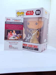 Supreme Leader Snoke 199 Star Wars funko pop signed by Andy Serkis