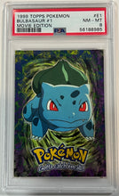 Load image into Gallery viewer, Bulbasaur #E1 1999 Topps Pokemon Movie Edition PSA 8 Near Mint
