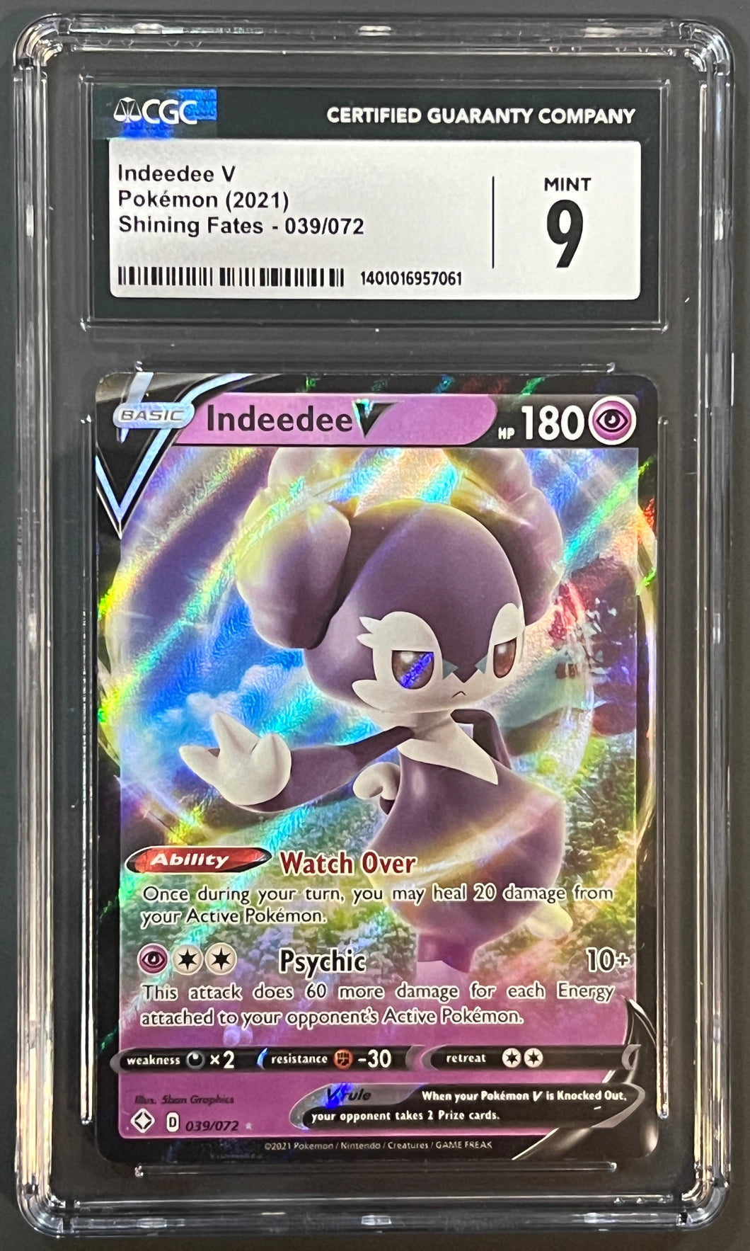 Indeedee V (2021) Shining Fates 039/072 CGC Mint 9