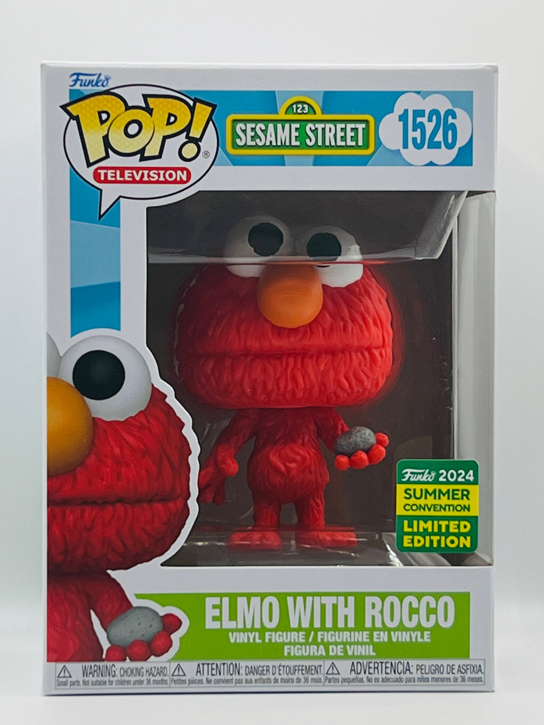 Elmo with Rocco 1526 Sesame Street Summer Convention 2024 Exclusive Funko Pop
