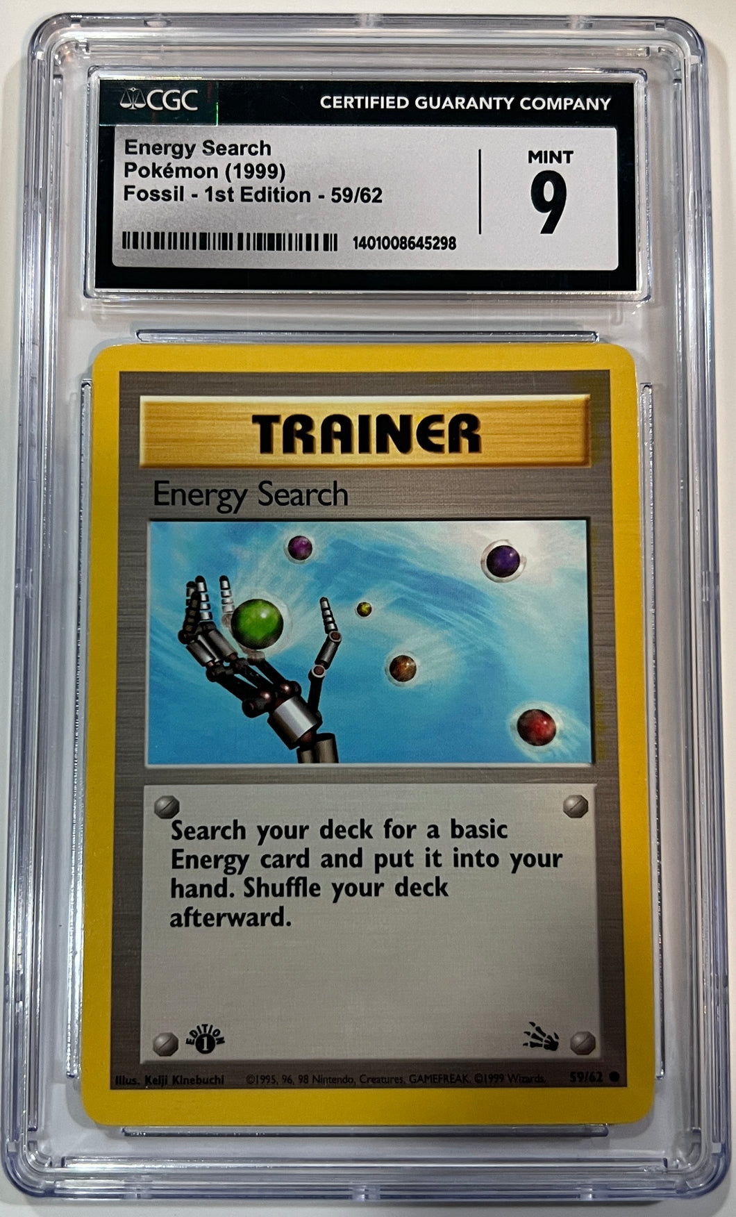 Energy Search 1st edition 59/62 Fossil (1999) CGC 9 Mint