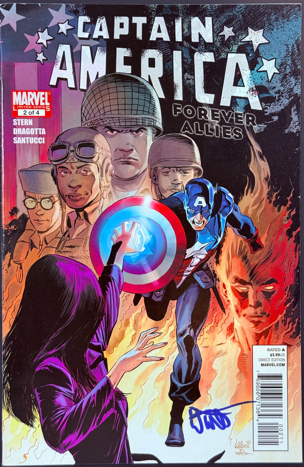 Captain America : Forever Allies #2 signed by Dean White