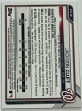 Load image into Gallery viewer, 2021 Bowman Chrome Jackson Cluff 1st Speckle Refractor Auto #233/299 Nationals
