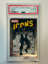 Load image into Gallery viewer, Venom #MI8 Icons 2024 Topps Chrome Marvel PSA 10 Gem Mint
