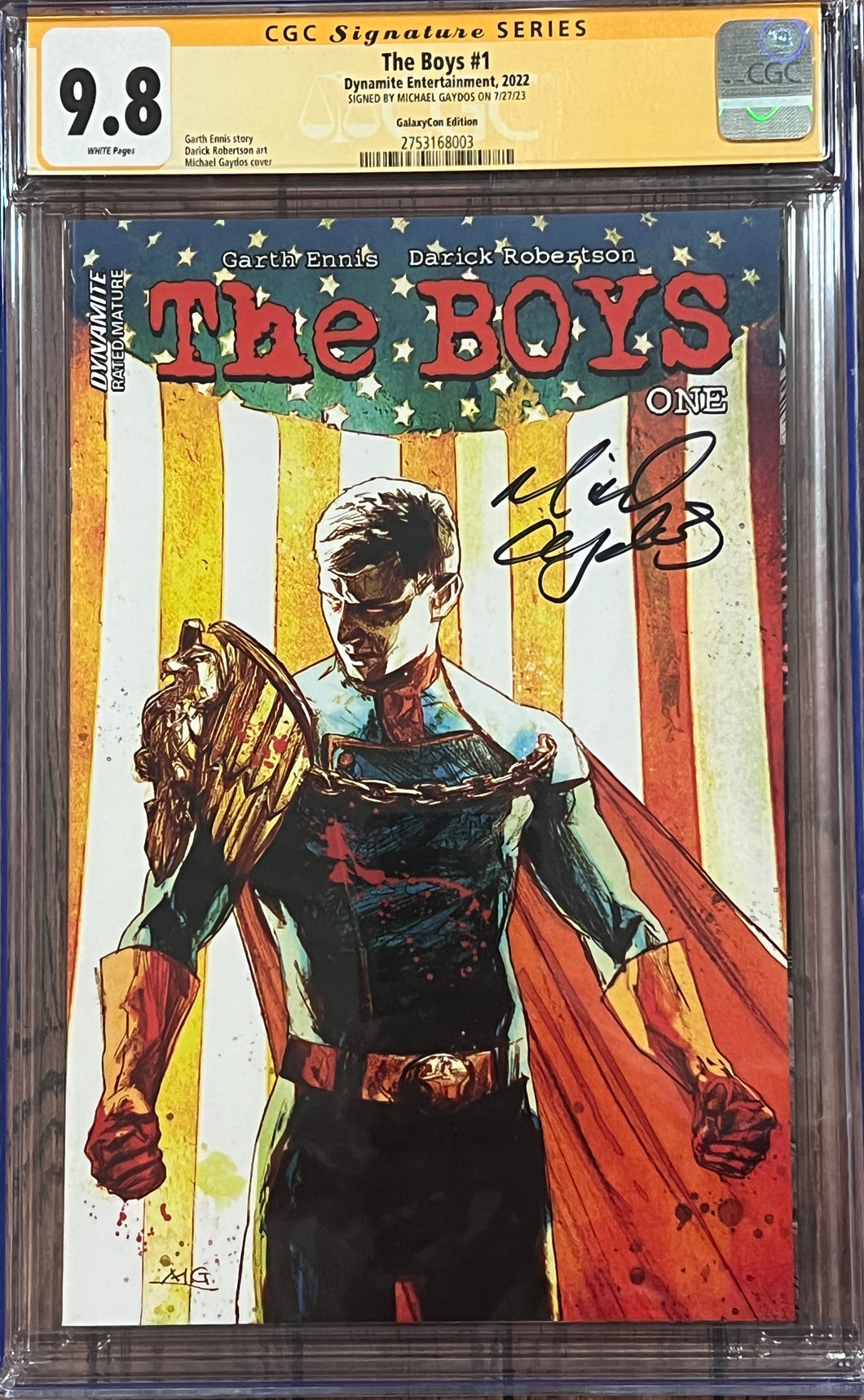 CGC Signature Series 9.8 The Boys #1 Dynamite Comics Trade Edition Signed by Michael Gaydos